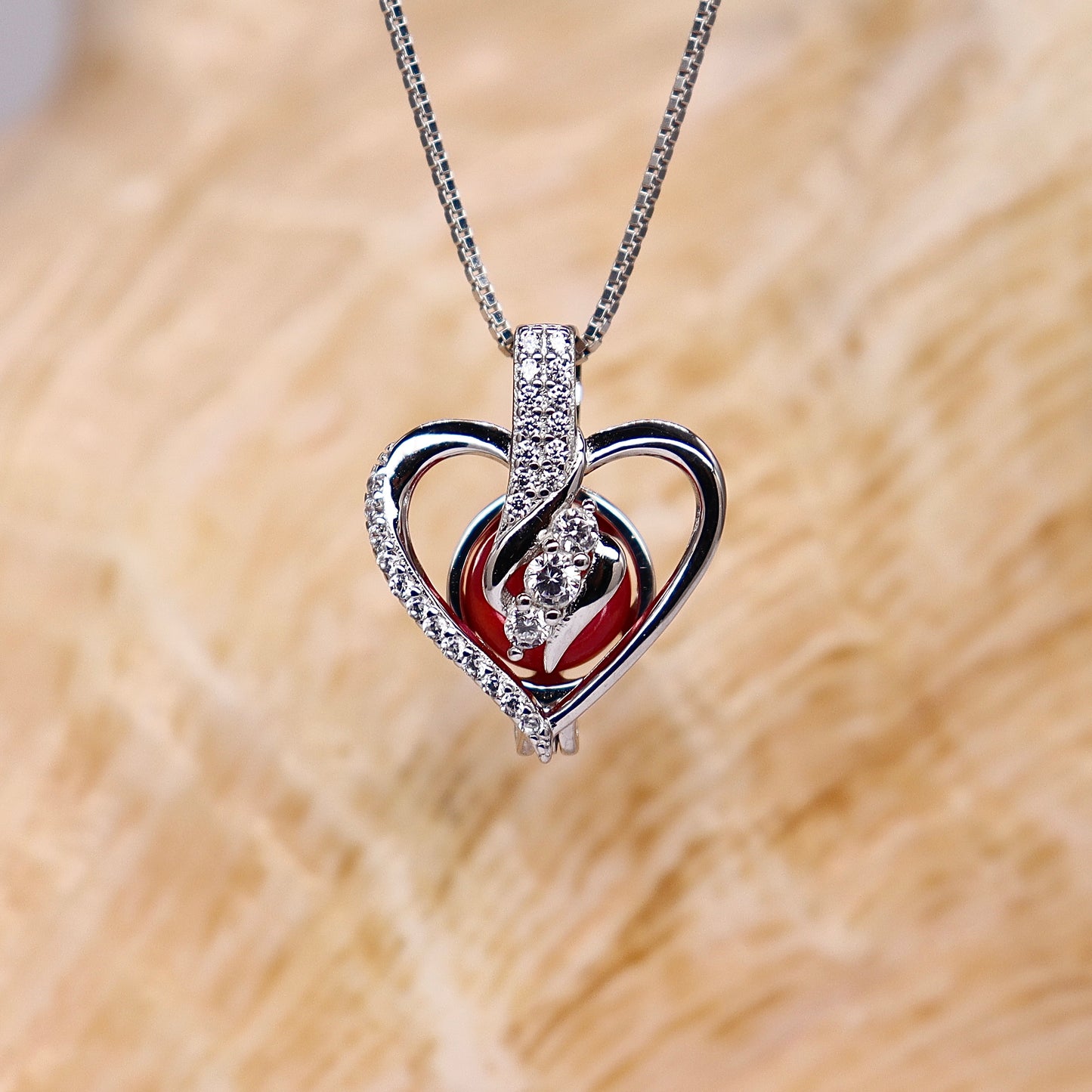 So Much Love Sterling Silver Heart Cage Pendant *FINAL SALE*