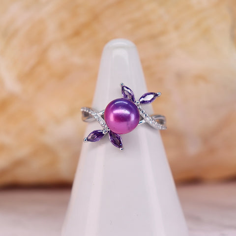 Lilac Kisses Sterling Silver Ring