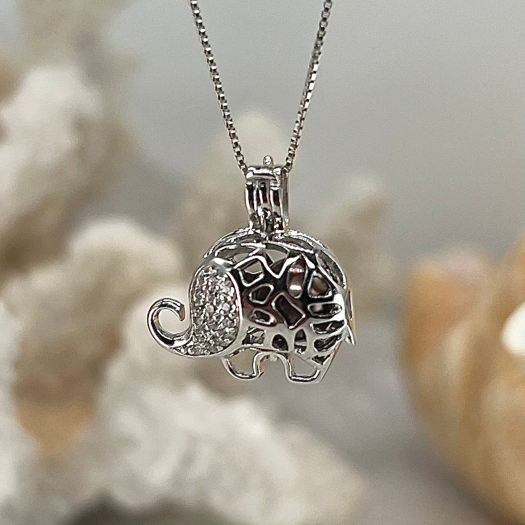 Little Elephant Sterling Silver Cage Pendant - New Arrival