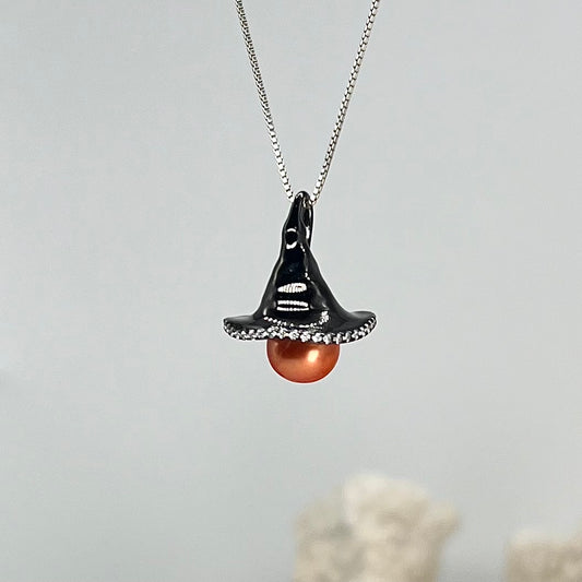 Spellbound Bonnet Witches Hat Sterling Silver Pendant - New Arrival