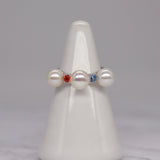 Triple Crown Sterling Silver Ring *Comes with set pearls shown